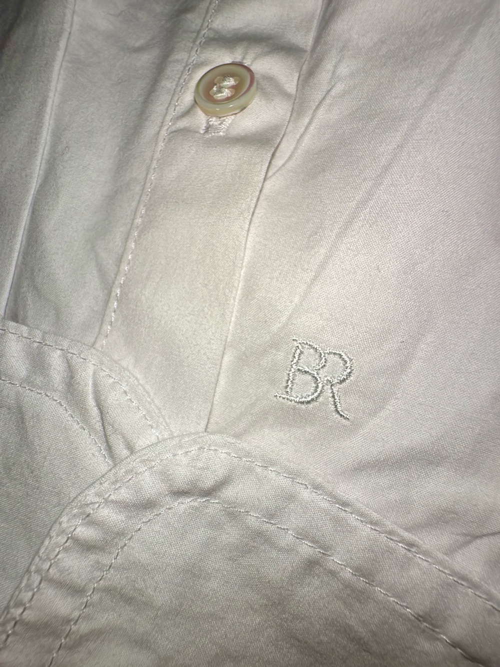 Banana Republic NWT white shirt pit to pit 25 (mic41) - Picture 8 of 9